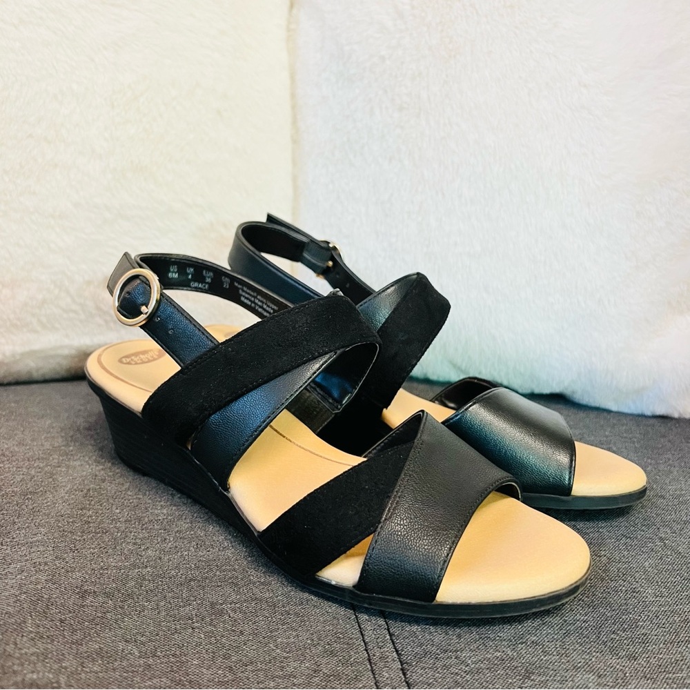 Dr. Scholl’s Grace Wedge Sandals Size 6 Black